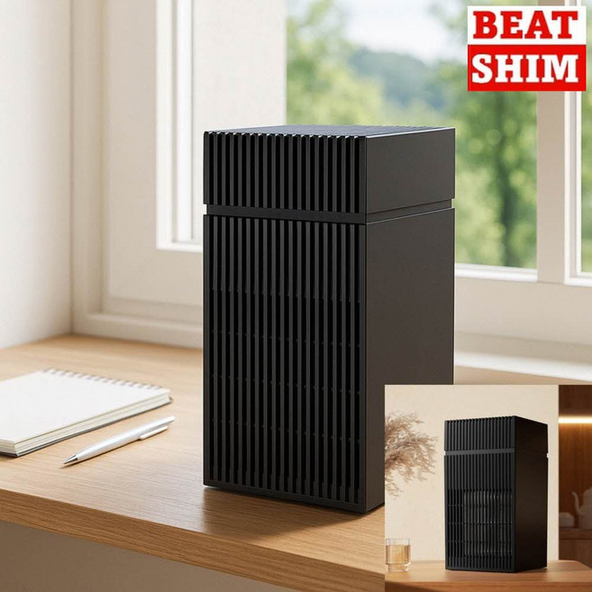 소형공기청정기 블랙 침실용 탁상용 미니정화기 무소음형