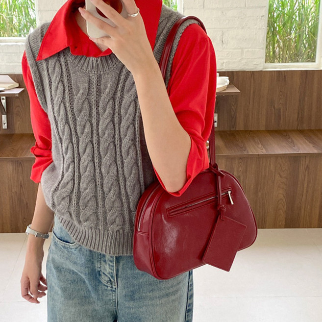 숄더백 반달가방 카드키링 보조가방 가벼운 수납 가방 백 여성 여자 직장인 데일리 페스티