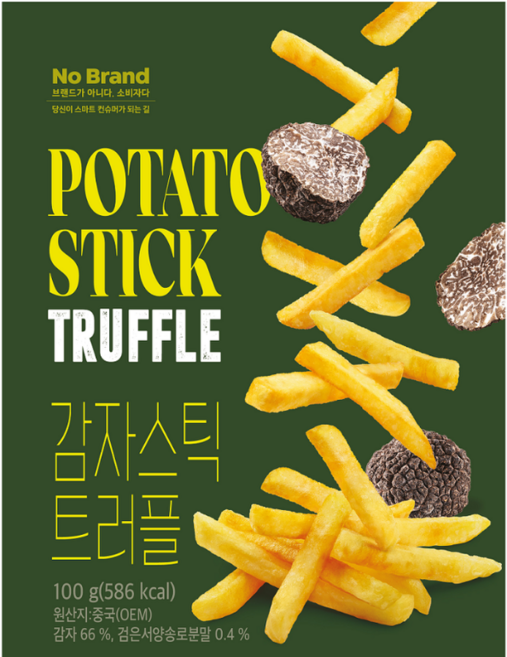 노브랜드 감자스틱 트러플, 5개, 100g