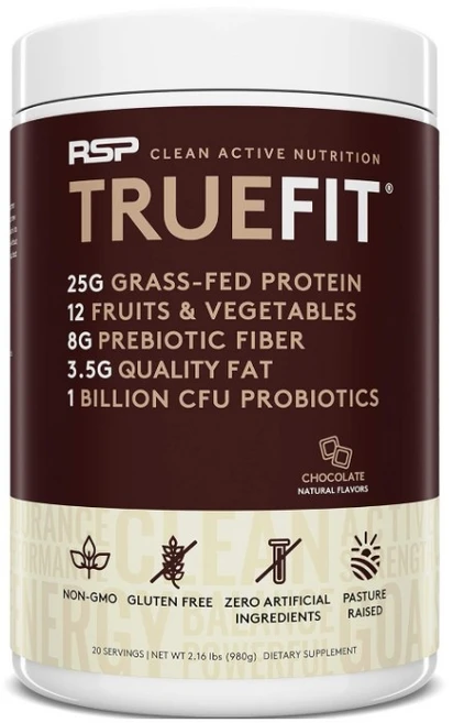 RSP Nutrition Truefit 목초사육 유청 프로틴 셰이크 초콜릿 980g, 1개 - 쿠팡