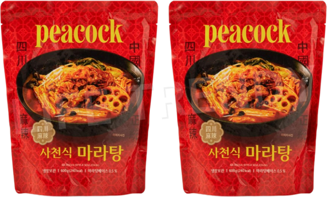피코크 사천 마라탕고수용 600g, 2개