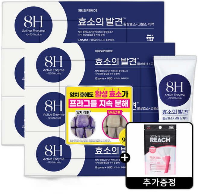 페리오 효소의발견 1450 고불소 치약 시그니처민트 ( ) + 증정) 리치 치간칫솔, 2세트, 100g