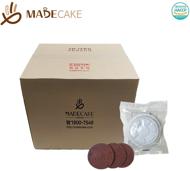 메이드케이크 케이크시트 1호 초코 박스, 180g, 36개