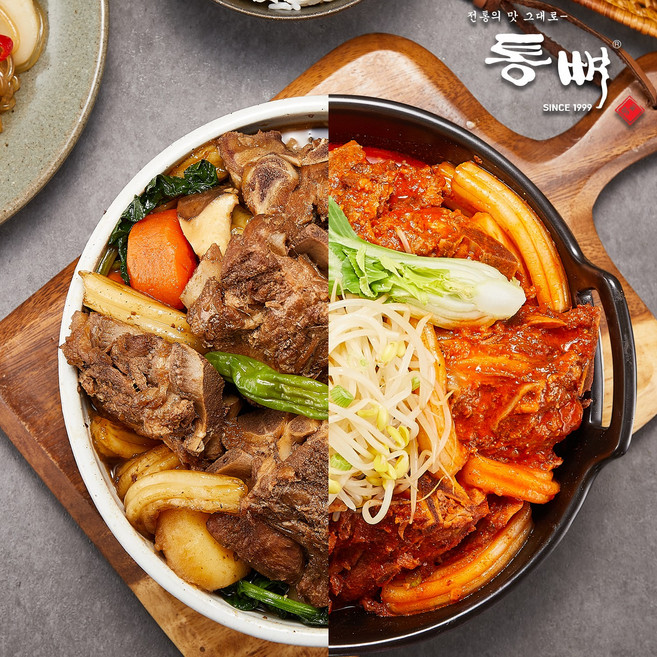 [통뼈공식몰] 통뼈 분모자 간장뼈찜+매운뼈찜 혼합 (총4kg), 4kg