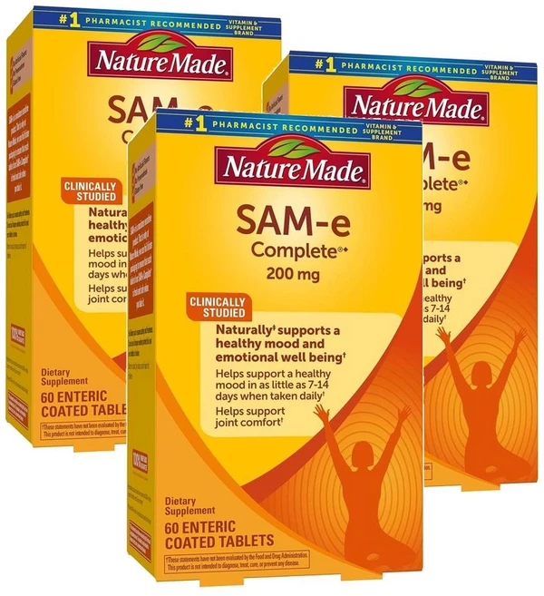 네이처 메이드 샘이 컴플리트 200mg Nature made SAMe Tablets, 3개, 60정 - 쿠팡