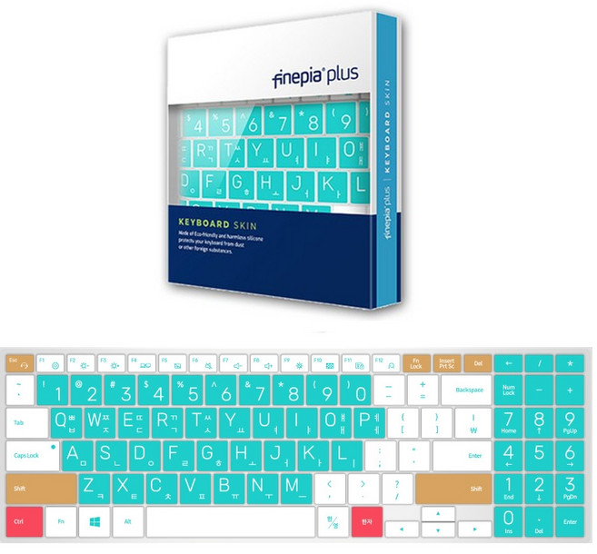 마카롱 삼성 노트북 플러스2 NT550XDA NT551XDA NT550XDZ 문자인쇄 키스킨, MINT(마카롱 삼성 SS41번), 1개