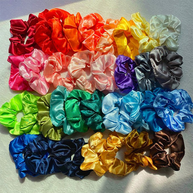 40개실크곱창머리끈세트 파우치증정 가성비좋은헤어고무줄