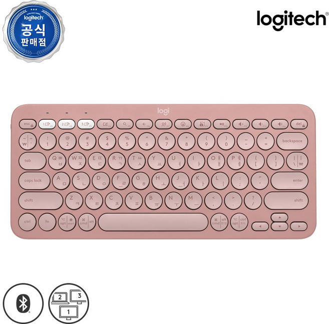 로지텍 코리아 K380S 블루투스 무선 키보드 팬터그래프, 더스티로즈, 로지텍 K380S