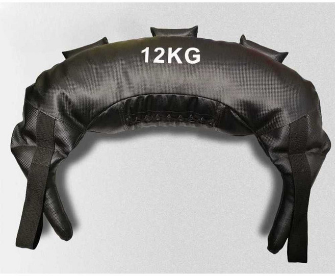 크로아상 모래주머니 크로스핏 스쿼트 모래주머니 에너지팩 머슬크로스 불가리안백 중량백 크러쉬핏 5kg 중량 헬스, 1개, 블루앤블랙 12kg 컬러풀한 크루아상