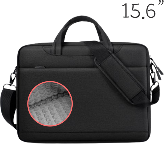 스마일유 소프트 뽁뽁이보호 노트북 파우치 가방, 다크블랙, 1개