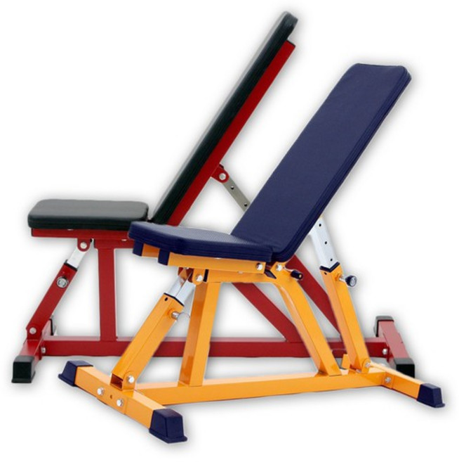 [바투스포츠]웨이트벤치 벤치프레스 각도조절 BM1000, 옐로우