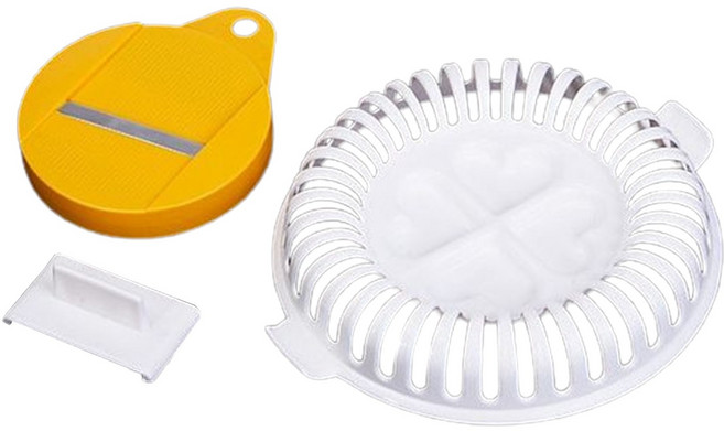 주방용 슬라이서 전자레인지 홈메이드 감자칩 로스터 감자 슬라이서 베이킹 감자칩 홀더 전자레인지 사용 PP 소재, 1개