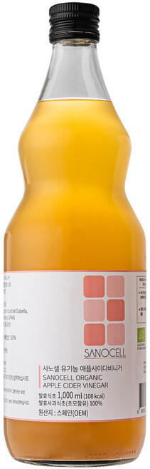 사노셀 유기농 애플사이다비니거, 1L, 1개