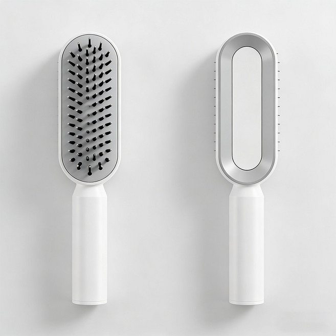 휴대용 마사지 쿠션 빗, 1개, 흰색