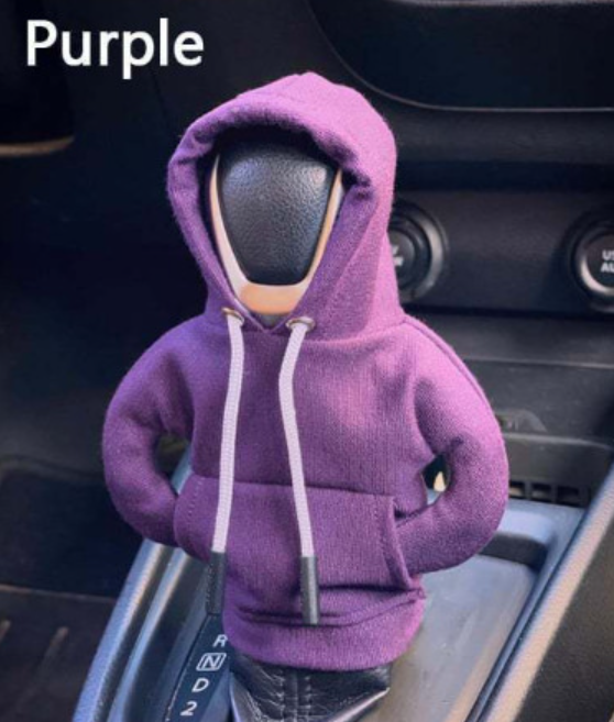 [당일출고]자동차 기어봉 커버 후드티 실내 인테리어, 보라색