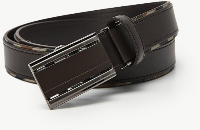 [STCO] 남성 정장자동 패턴배색 벨트 브라운