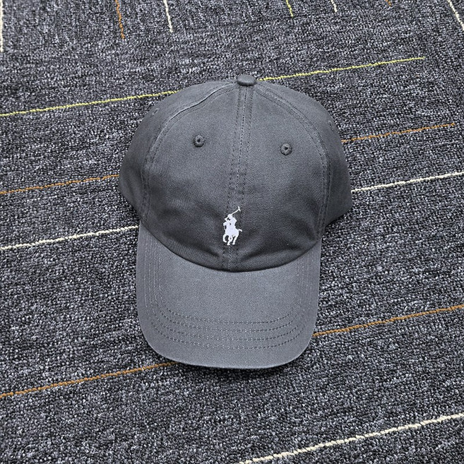 可掃碼RL拉夫帽子男女鴨舌帽小馬標刺繡灰色軟頂polo保羅棒球帽