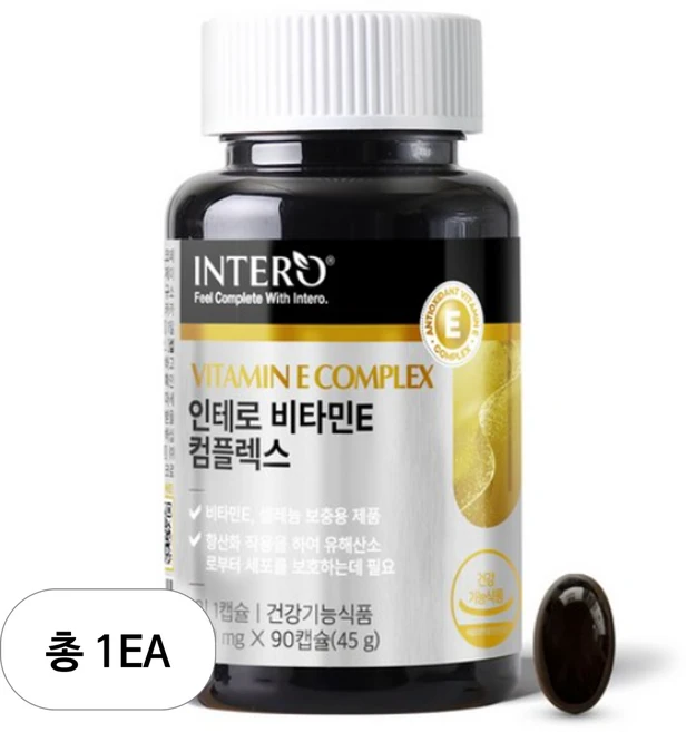 인테로 비타민E 컴플렉스, 90정, 1개 - 쿠팡