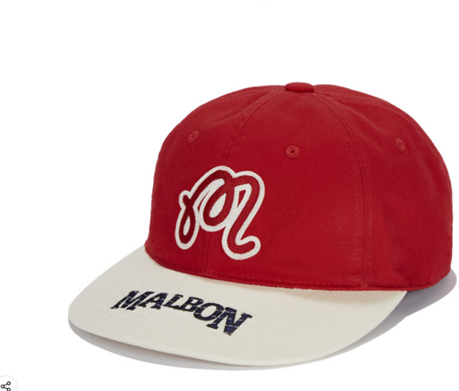 말본 모자 골프 볼캡 레드