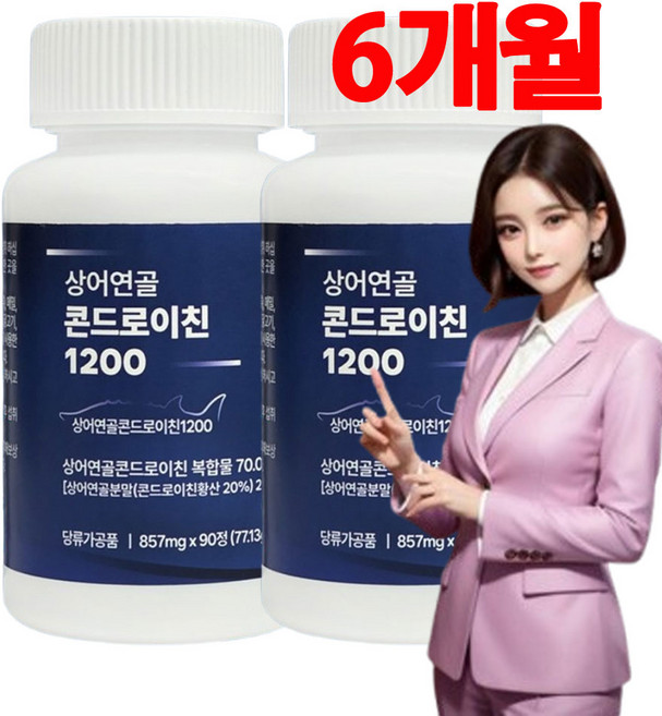 프리미엄 상어연골 콘드로이친 1200 2개 1세트 3개월분, 1개, 360정