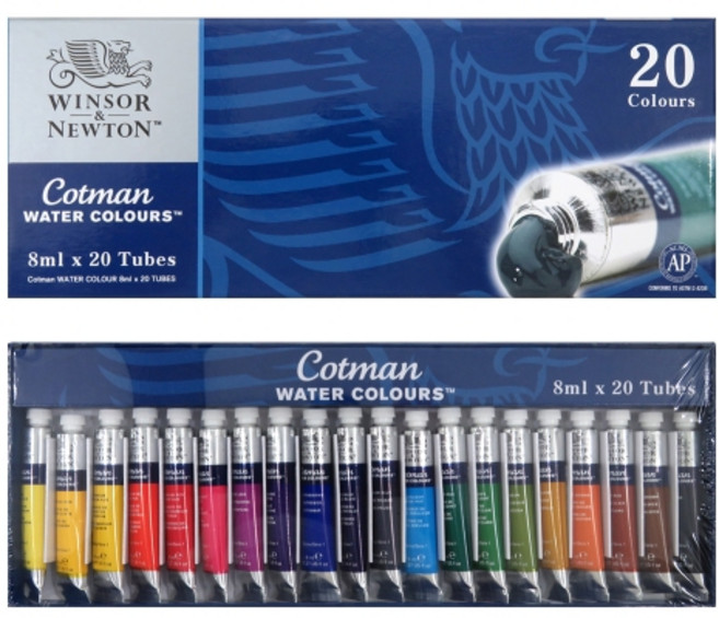 윈저앤뉴튼 코트만 수채물감 8ml x 20색