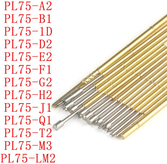 스프링 테스트 프로브 Q1 F1 G2 D2 1D 포고 J1 A2 B1 LM2 E2 M3 T2 PL75 H2 20