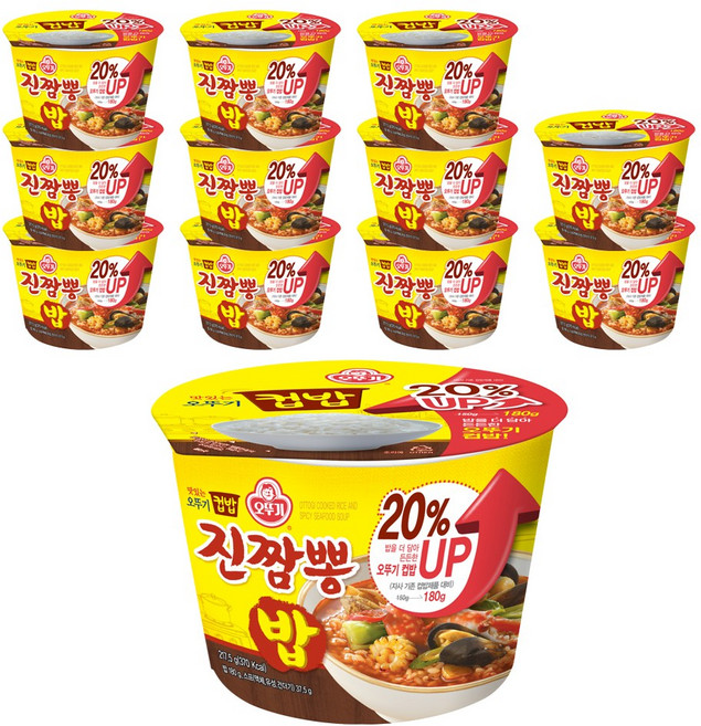 오뚜기 맛있는 컵밥 진짬뽕밥, 217.5g, 12개