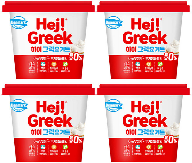 동원 덴마크 하이 그릭요거트400g 4개입/무가당/냉장무배, 400g, 4개