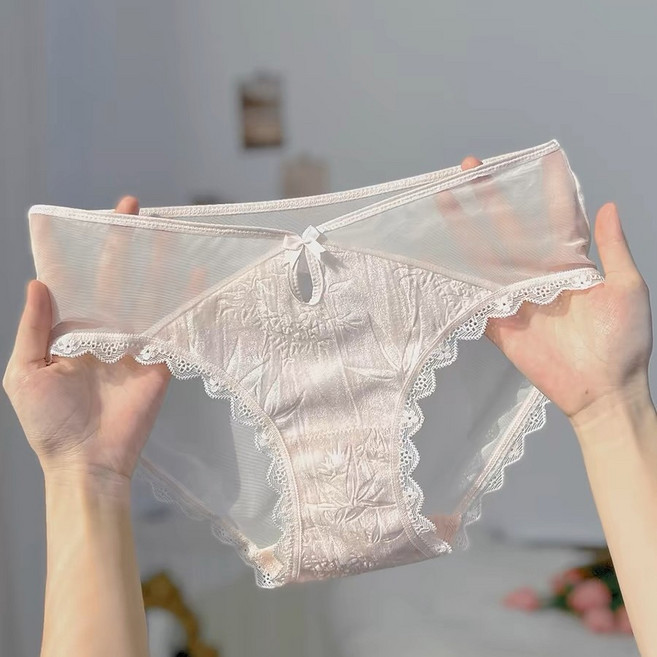 여성 레이스팬티 엠보 벨벳 삼각팬티 Women's underwear