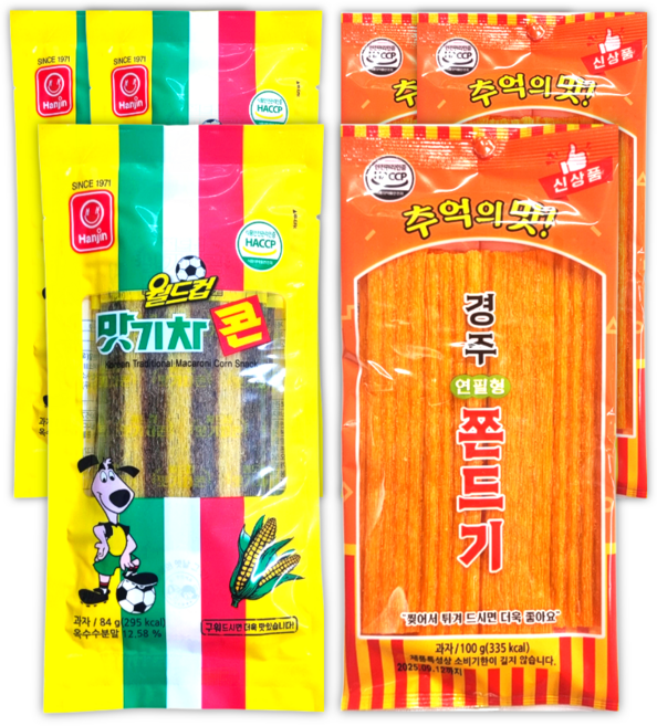 월드컵 맛기차콘 84g + 경주 연필형 쫀드기 100g / 세트 추억의 문방구 간식 옛날 과자, 3세트, 184g
