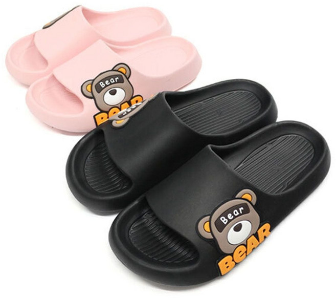 여자사무실슬리퍼 남녀공용 귀여운 곰돌이 슬리퍼 소음방지 실내외 신발