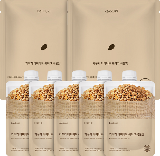 가꾸기 다이어트 단백질 쉐이크 (곡물맛) 2팩 10개입 식단 맛있는 식사대용 파우치 체조식, 250g, 2세트