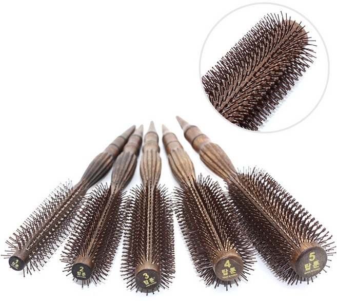 탑툰 엔틱 헤어 가시 롤 브러쉬 1호~5호/국내생산, 1개, 4호