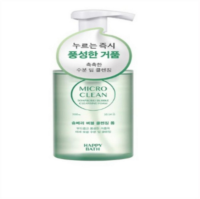 해피바스 마이크로미셀라 솝베리 모이스춰 버블폼, 300ml, 3개