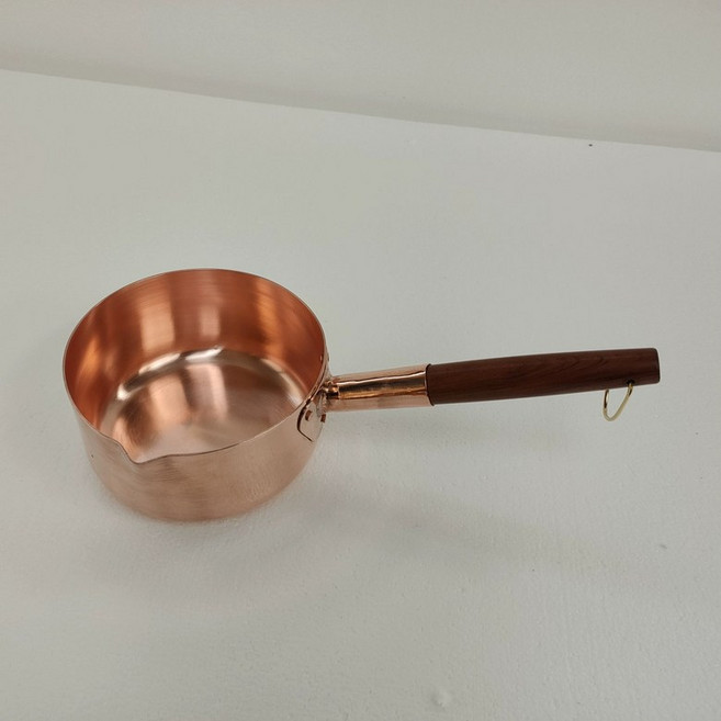 구리 동냄비 인덕션 소스팬, 1개, 입구 18cm 9cm 무광, 1cm