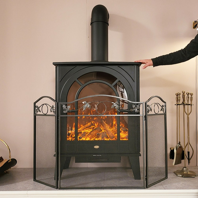 한스전자 전기 벽난로 로망XL 연통세트 LED 불멍 난로 콘솔, 서울/경기/인천