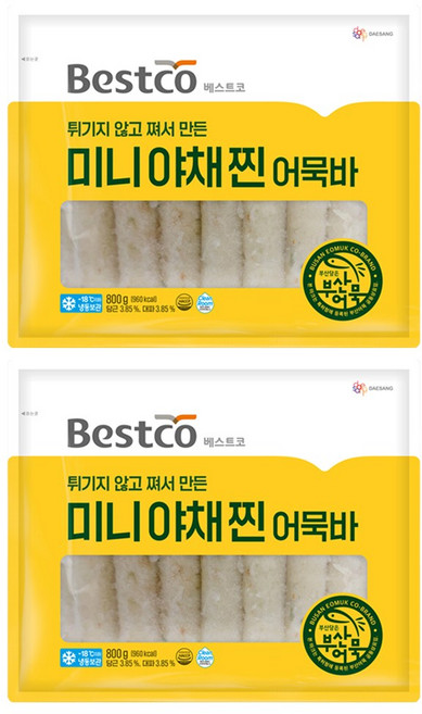 베스트코 미니 야채찐 어묵바, 2개, 800g