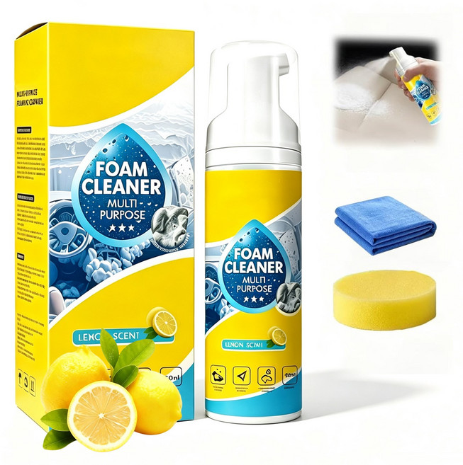4in1 효소 폼 클리너 다목적 세정제 자동차 실내세정제 주방 욕실 소파용, 1개, 155ml