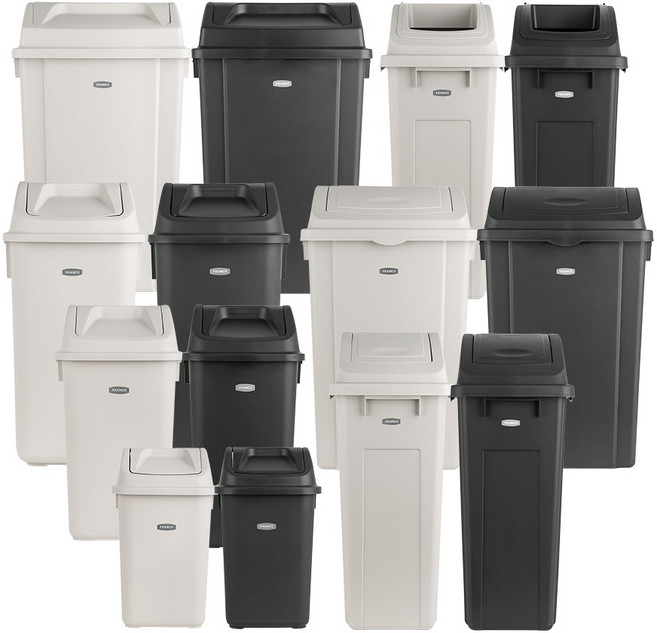 프랑코 퍼블릭 휴지통 및 분리수거함 / 쓰레기통 대용량휴지통 사무실휴지통 국민휴지통, 와이드스윙 화이트