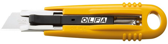 【文具通】OLFA 安全 開箱刀 美工刀 SK-4 另有售替刃 E2020124, 1個, 黃色