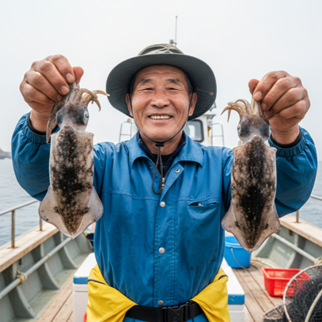 찰진 육질! 깊은 풍미! 국내산생물 왕 갑오징어, 1박스, 1kg