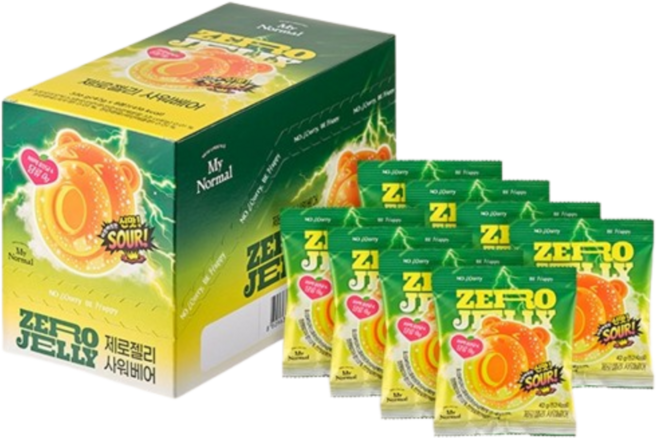 마이노멀 제로젤리 사워베어, 42g, 8개