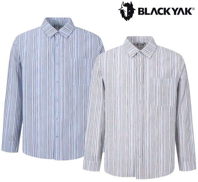 [블랙야크]25년SS 하절기 긴팔 히말라야 남성 패턴 셔츠 1BYYSMU007