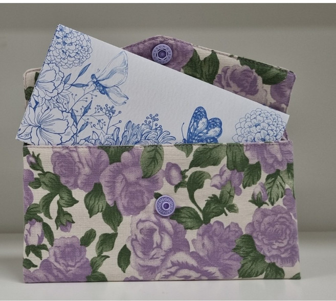 [르블랑-KC01] 부모님 용돈봉투 예단봉투 용돈파우치 속지포함 용돈 지갑 통장지갑 명절 현금 봉투 패브릭 용돈 파우치 핸드메이드 지갑수제 파우치 세배돈 생일 용돈 선물, 1개, 1.플라워-퍼플