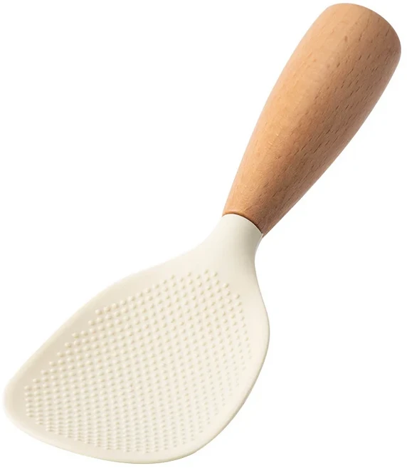 1Pcs 실리콘 스푼 비 요리 Anti-scalding 쌀 고온 방지 내구성 가제트