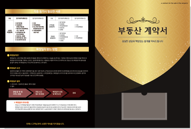 삼영피피 부동산 계약서 파일 PP화일 0.25T 명함꽂이 속지, 골드블랙, 10개