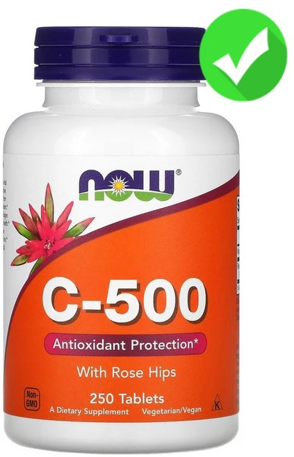 Nowfoods 나우푸드 C-500 비타민C 500mg 250정 로즈힙 비타민씨 아스코르브산 아스코르빈산 고약사 약들약, 1개 - 쿠팡
