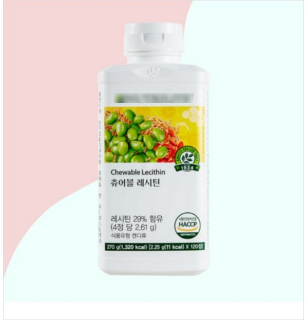 암웨이 레시틴 뉴트리라이트 츄어블 레시틴-콜레스테롤 개선, 120정, 1개