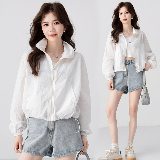 에코룸 여성 자외선차단 초경량 바람막이 숏재킷