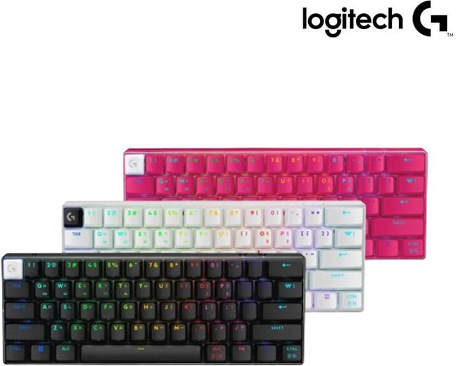 로지텍 PRO X 60 LIGHTSPEED 게이밍 키보드, 화이트, G PRO X 60 텍타일, 갈축